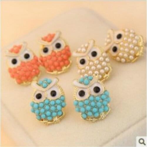 2018 New Fashion Jewelry Bohemian Bride Earrings Models Owl Rice Beads Earrings Female Elegant Earrings