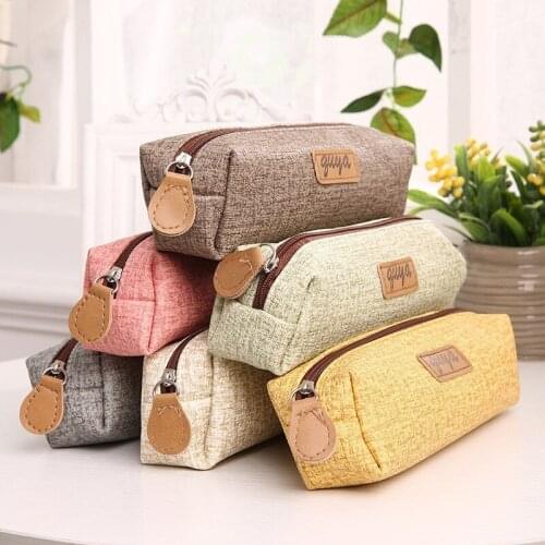 NOVERTY NEW Kawaii Cute PU Leather Pencil Case School Student Supplies Pen Box Pen Bag Stationery Storage Bag 05160