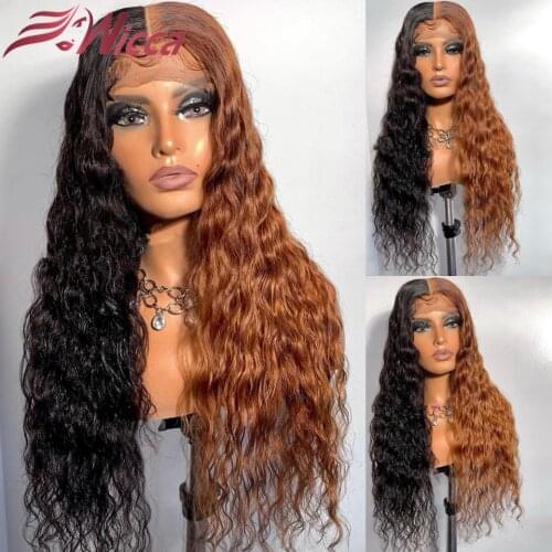 Highlight 13x4 Lace Front Human Hair Wigs For Women Deep Wave 4x4 Glueless Lace Closure Wig Prelucked Hairline 180 Density