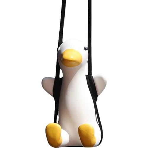 Plaster Cute Swing Duck Aromatherapy Pendant Car Accessories Car Rearview Mirror Small Ornaments Birthday Gift Home Decoration