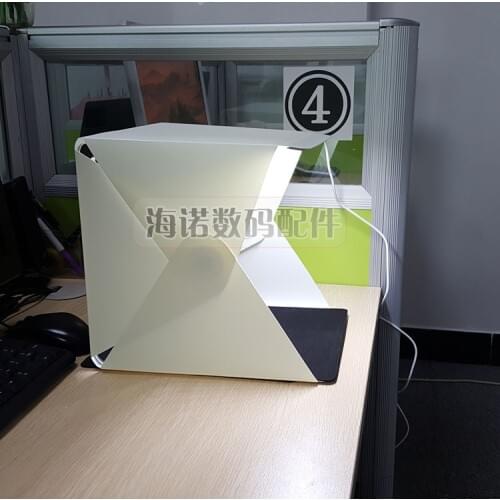 Portable Folding Studio Diffuse Soft Box Lightbox With LED Light Black White Photography Background Photo Studio box Light box