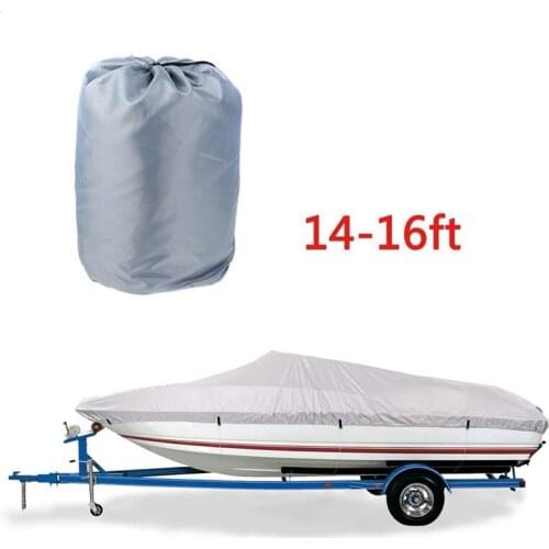 Trailerable Heavy Duty Reflective Boat Cover Waterproof Sunproof UV Protector Speedboat 210D Boat Mooring Cover