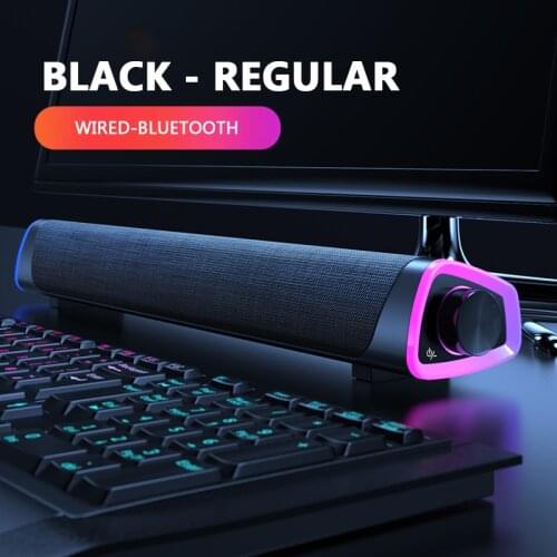 Wired Full-range Bluetooth V5.0 Speakers 3D Surround Stereo Subwoofer Computer TV Sound Bar For Xiaomi Redmi TV Laptop PC Game