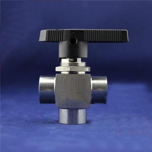 3/4" BSP Female Thread 304 Stainless Steel L Port Ball Valve 6.4 Mpa Water Gas Oil