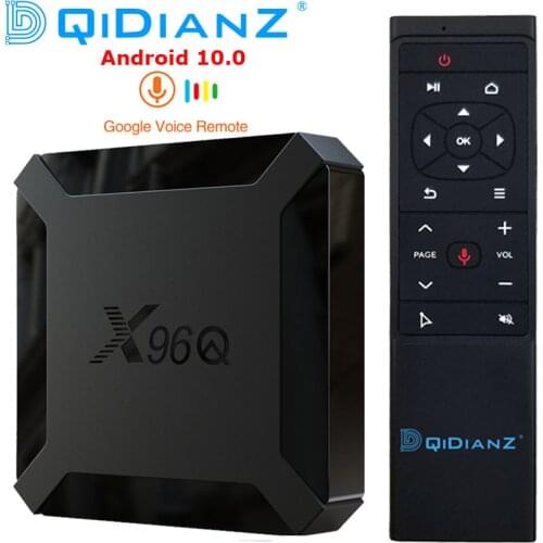 X96Q Smart TV Box Android 10.0 Allwinner H313 Quad Core X96 Q Set Top Box Media Player Support Google Voice Assistant X96 MINI