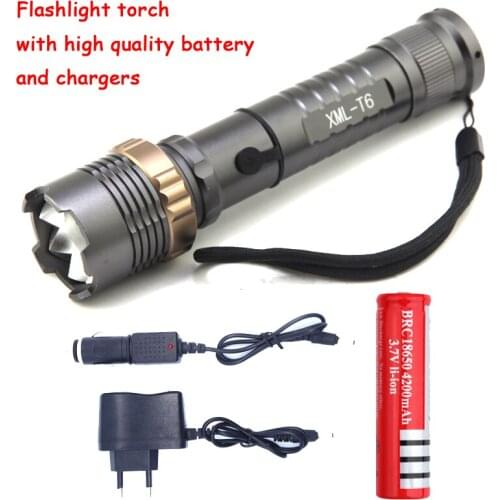 3800LM XM-L T6 5 modes LED Tactical Flashlight Torch Waterproof Lamp Hunting Camping Flash Light Lantern For AAA or 18650