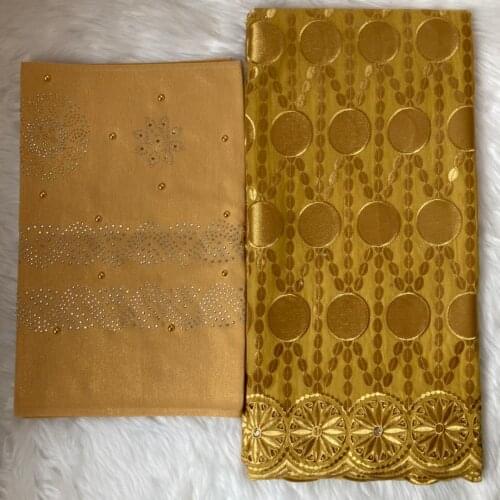 African 100% Cotton Lace Fabrics 2021 High Quality French Swiss Voile Lace Fabrics 5 Yards Give a Turban For Women Dress A30131