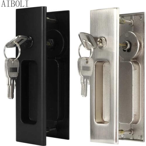Zinc Alloy Sliding Door Lock Latch Handle Set Bathroom Balcony Cabinet Door Hardware Fittings Single Hook Sliding Door Locks