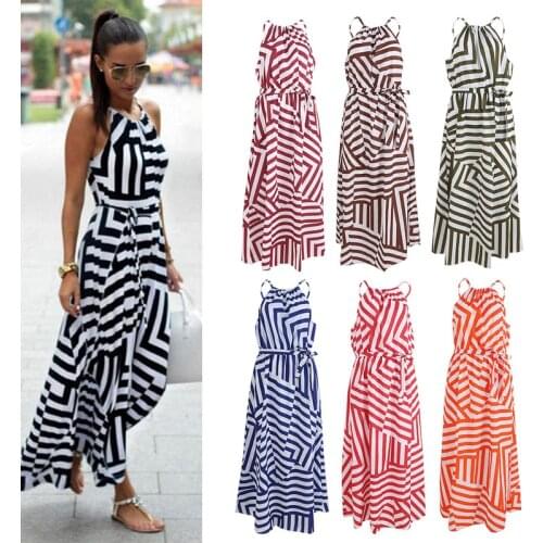 7 Colors Women Sexy Summer Dress Boho Maxi Long Evening Party Dress Beach Dress Sundress New