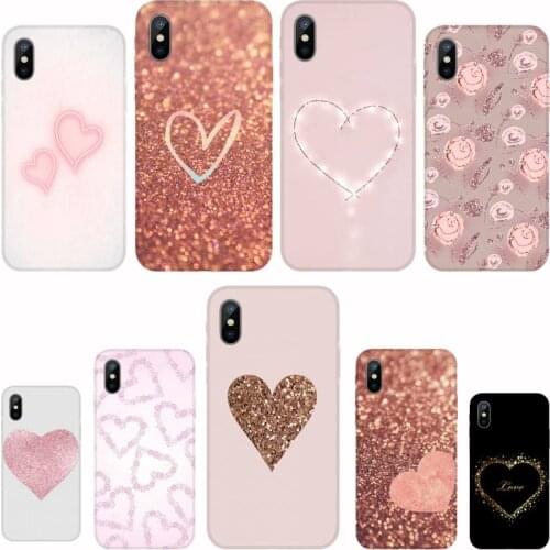 Gold Rose Love heart Phone Case For iphone 12 5 5s 5c se 6 6s 7 8 plus x xs xr 11 pro max