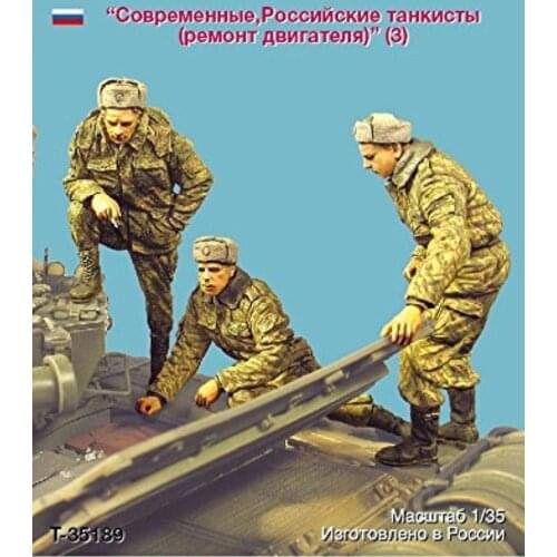 1:35 ratio die-cast resin Russian special forces soldiers 3 figures need to be assembled and colored by themselves