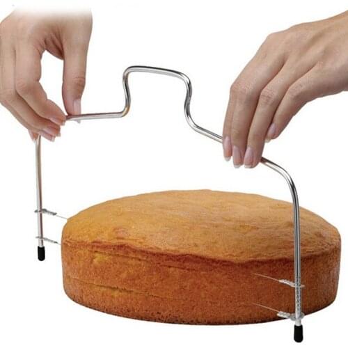 1PC Double Line Adjustable Stainless Steel Cake Cut Slicer Device Cake Decorating Mold DIY Bakeware Kitchen Cooking Tool LB 123