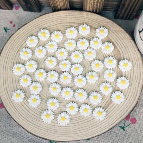 100Pieces Flatback Flat Back Resin Flower Cabochon Kawaii DIY Resin Craft Decoration Sun Flower Handmade Accessories Charm:14mm