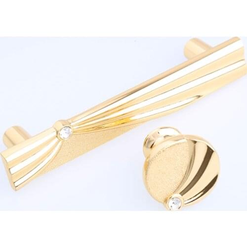 128mm fashion deluxe golden kitchen cabinet cupboard door handles rhinestone drawer tv cabinet knobs pulls 128mm glass crystal