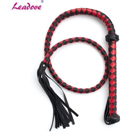 150cm PU Leather Sex Whip Slave Fetish Sexy Knout Flirt BDSM Adult Games Bondage Sex Toys For Couples Spanking Paddle XN0143