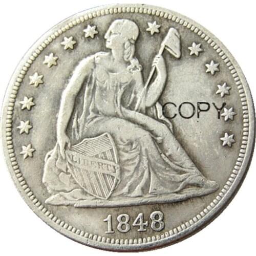 1848 Seated Liberty Dollar Silver Plated Copy Coins