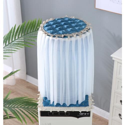 32*47cm Elegant Lace Cloth Water Dispenser Dust Cover Drinking Bucket Fountains Water Dispenser Cover,Red/Blue