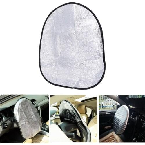 45X49cm Car Steering Wheel Cover Sun Shade Cover Sunshade Aluminum Foil Anti Accessories Automotive Interior Products
