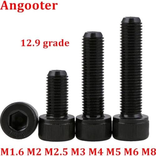 5-50pcs DIN912 Grade 12.9 Hex allen socket head screw M1.6 M2 M2.5 M3 M4 M5 M6 M8 Hexagon Socket Head Cap Screws Bolts