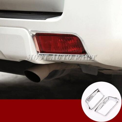ABS Chrome Rear Fog Light Lamp Trim Cover 2pcs For Toyota Prado FJ150 2018-2019 Car accesories interior Car decoration