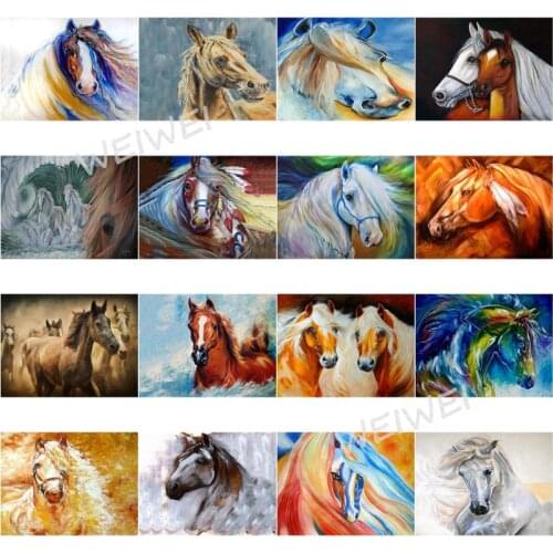 5D DIY Diamond painting animals horse Full Square round Diamond embroidery Cross stitch mosaic picture handmade gift home decor