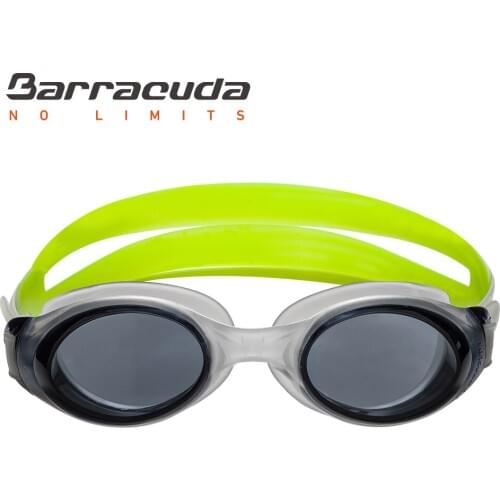 Barracuda Swimming Goggles Slanted Lenses One-Piece Frame Anti-Fog UV Protection Fitness & Training For Adults Men Women #13355