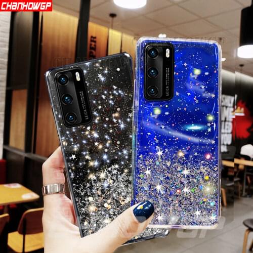 Glitter Soft Silicone TPU Case For Huawei P30 P40 Lite E P Smart Y5P Y6P Y7P Y5 Y6 Y7 2019 Honor 9X 9A 9S 9C 10i 10 30 20 Lite