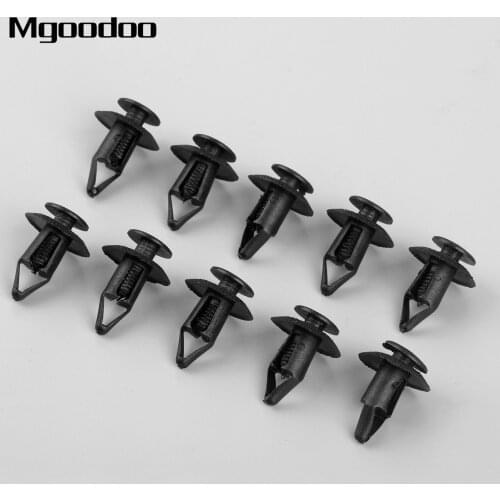 50Pcs Plastic Rivet Fastener 8mm hole Mud Flaps Fender Push type clips for Mazda NA01-56-145 for Nissan 63844-01A00 for Ford