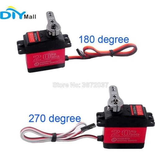4pcs/lot 270 Degree 180 Degree Digital Servo Motor DS3218 Waterproof Metal Gear 25T Servo Arm