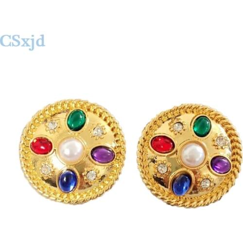 CSxjd Women's Gold Earrings