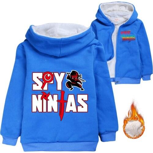 KIDS Winter Coat Kids SPY Ninjas Cartoon Hooded Toddler Girl Winter Clothes As New Year Gift for Fashion Boy Warm Winter Jacket
