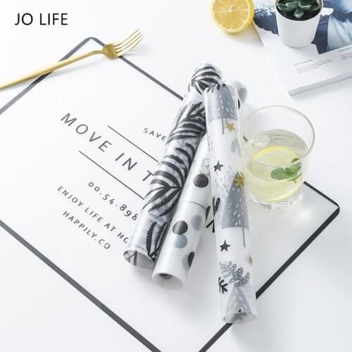 JO LIFE Insulation Coaster Pads Transparent Table Mat Anti Slip Table Runner Cloth Drink Coasters Solid Heat Resistant Placemats