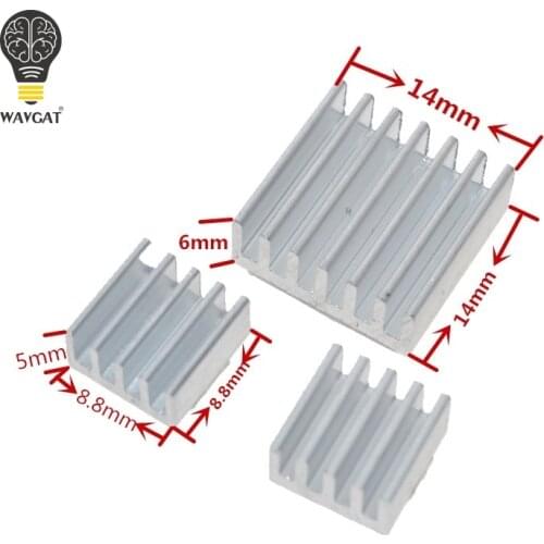 30pcs/lot Raspberry PI 3 Pure Aluminum Heat Sink Set Kit 30pcs=Chip heat sink 14*14mm (10pcs)+ 8*8mm (20pcs)