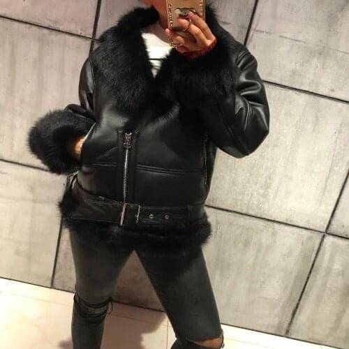 Jacket suede leather genuine coat