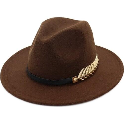 Men Fedora hats women Simple woolen hat jazz hats British style hat Fashion hat autumn winter big along Multicolor hat