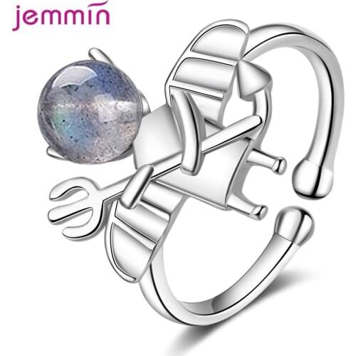 Unique Girls Arrow S925 Sterling Silver Finger Rings Adjustable Opening Midi Cross Ring for Women Fashion Crystal Stone Jewelry