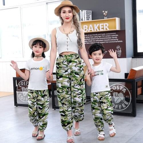 Summer Children Clothes Boys Girls Trousers Breathable Harem Pants Mommy And Me Matching Outfits Kids Loose Bloomers Long Pants
