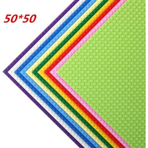 50*50 Dots Quality BasePlate Compatible Legoed Building Blocks DIY Base Plate 40*40cm Educatioinal Bricks Toys for Kids