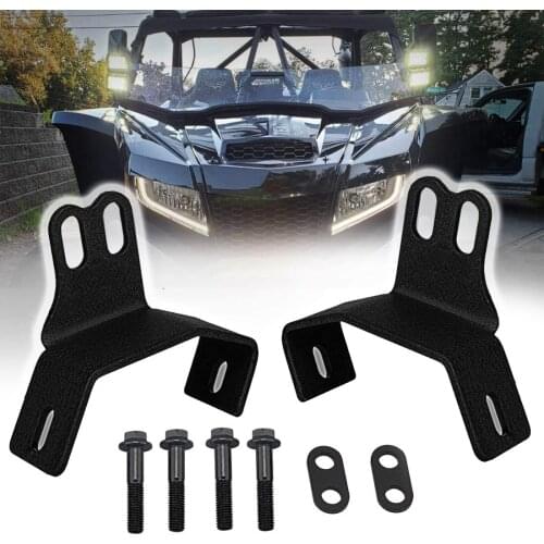 Side A-Pillar Roll Bar Light Bracket Windshield Dual LED Work Lamp Mounting Holder Clamp for Polaris RZR XP 1000 900