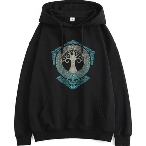 Viking Legend Woman Sweatshirts Fashion K-pop Hoodie Long Sleeve Casual Pullovers Autumn Polyester Tops Hip Hop Retro Clothing
