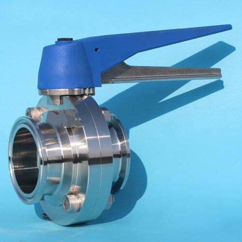1" Stainless Steel Tri clamp Multi Position Handle Butterfly Valve SS304 Homebrew Dairy Product