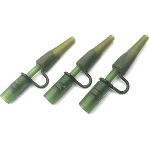 10pcs/bag Carp Fishing Heavy Duty Safety Lead Clips with Tail Sleeves Quick Change Safety Lead Clip Kit Carp Fishing Accessories