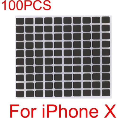 100 PCS Display Screen Black Stickers for iPhone X