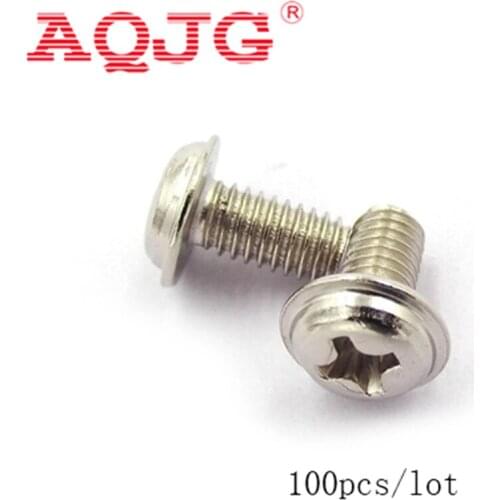 100pcs M3*6mm Screw M3x6mm Stainless Steel Screws Toy Computer Host Panel Mount Phillips Cross Screws Repair Tools