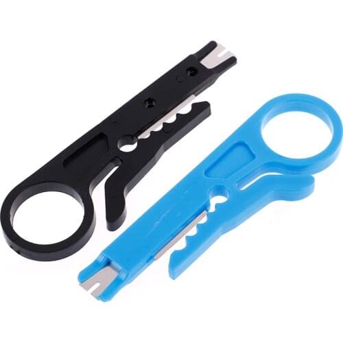2Pcs Mini Wire Stripper Knife Crimper Pliers Cable Wire Cutter Stripper Tool 3colors