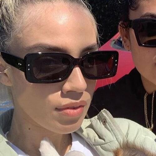 2021 Vintage Luxury Square Women Sun Glasses New Fashion Men Trend Brand Design Sun Glasses Classic Plastic Small Frame Uv400