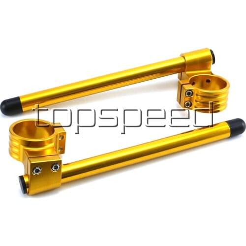 37MM CNC Gold High Lift Universal Adjustable Clip Ons On Handle Bar Handlebar Motorcycle