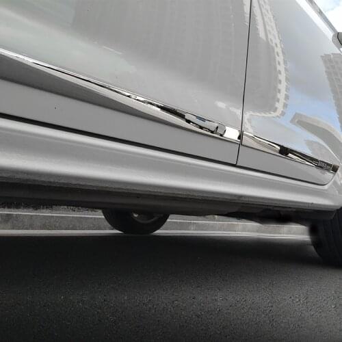 4pcs for BORA PLUS 2019-2020 Car door strake Body trim Anti-collision bar decorate Stainless steel