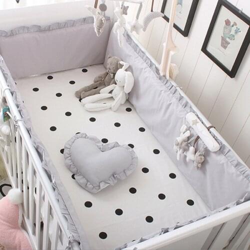 Newborn Bed Cribs Baby Bumper Protector Kids Bumper Sheet Around Cushion Cot Pillows Newborns Room Decor Bedding Set