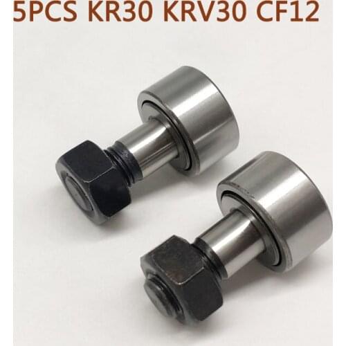 5pcs KR30 KRV30 CF12 Cam Follower Needle Roller Bearing Wheel And Pin Bearing